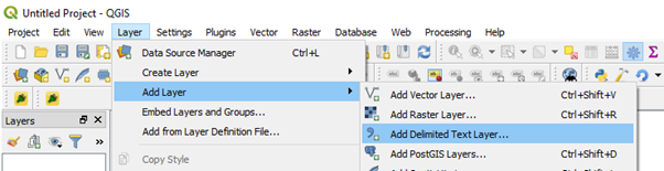 Add Delimited Text Layer dialog in QGIS